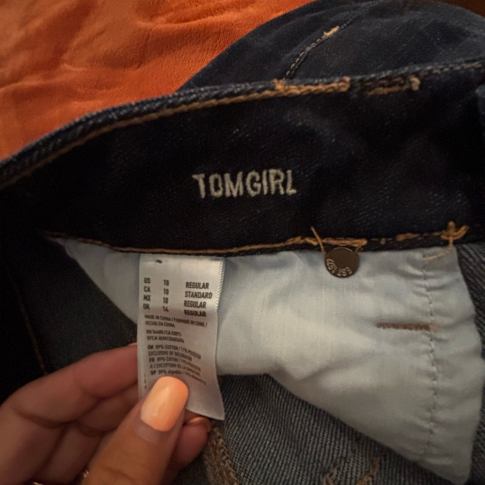 American Eagle Outfitters Denim with Orange Accent - Picture 4 of 6